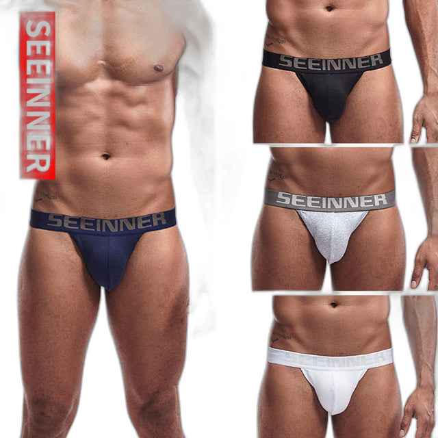 Cotton Sexy Low-waist Thongs Men's Underwear