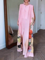 Sleeveless Printed Wide-leg Jumpsuit