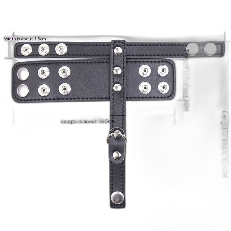 Leather Strap Chastity Cage
