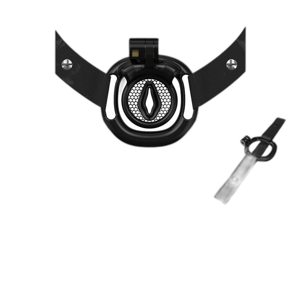 Fortis - Inverted Chastity Cage With Belt And Four Rings