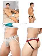 3 Pack Men's Mesh Thong with Stretch & Breathable 3D Support Pouch