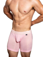 2 Pack Men's Trendy Breathable Ice Silk Boxer Briefs