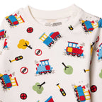 HelloBaby Christmas Baby Boy Long Sleeve Pyjamas Set - Ecru