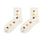 Socks Female Japanese Cute Cartoon Hand-painted  Stockings Korean Version