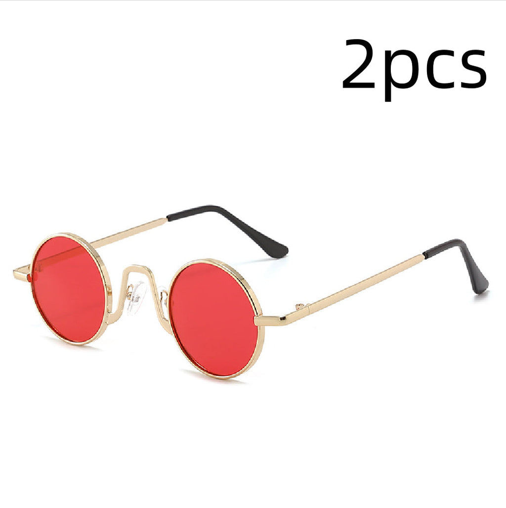 Retro Hip Hop Sunglasses Small Frame Round