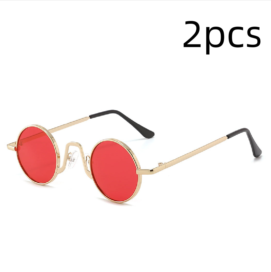 Retro Hip Hop Sunglasses Small Frame Round