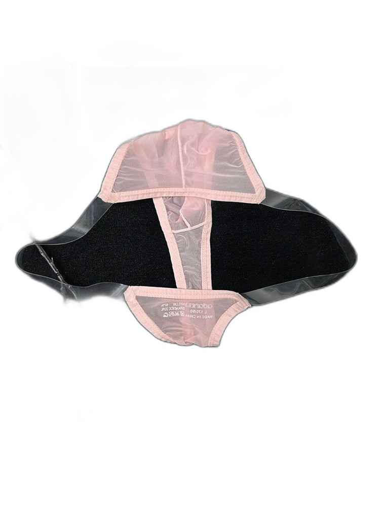 2 Pack Men's Sexy Seamless Semi-Transparent Thong & Strings