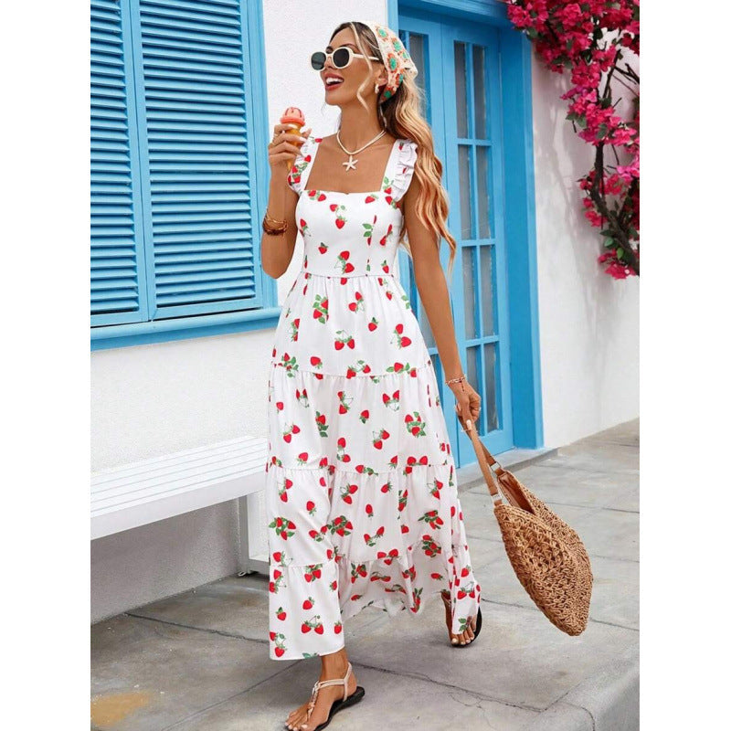 Fashion Casual Printing Dress Women