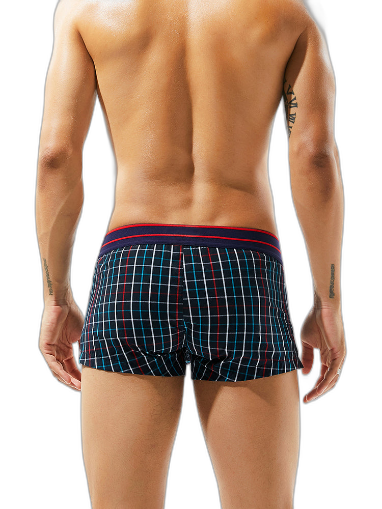 Men’s Relaxed Plaid Vent Cotton Boxers