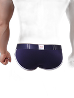 Zipper Belt Printed Cotton Pouch Briefs