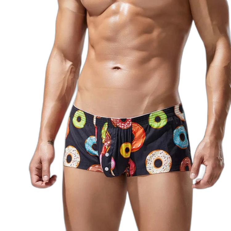 SEOBEAN Playful Donut Cotton Boxers