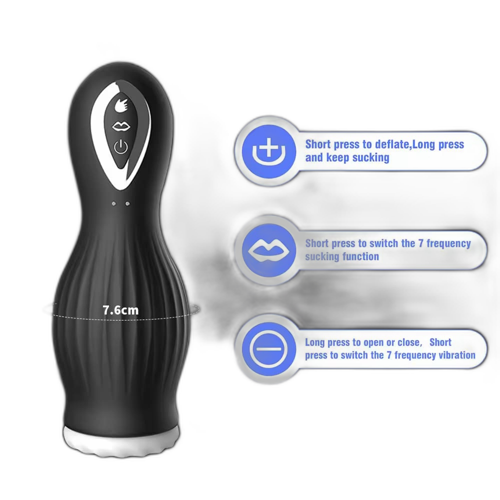 DragonLick - Silicone Male Masturbator - Vibrating & Suction Stroker