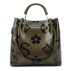 Fashionable And Simple Embossed Ladies Large-capacity Handbag