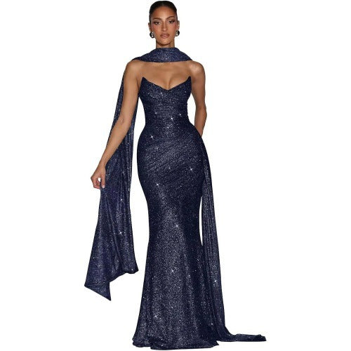 Women's Fashionable Casual Strap Sequin Dress