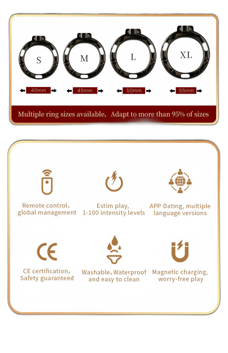 App Controlled Shock Chastity Cage