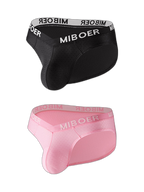 2 Pack Men's U-Pouch V-Front Low-Rise Briefs