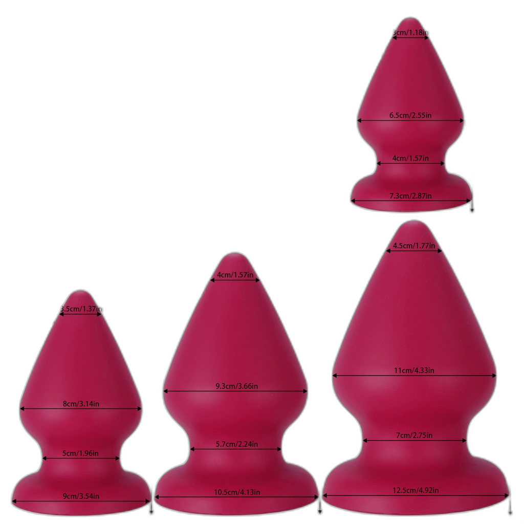 Red Drop - Soft Silicone Anal Plug - 6 Sizes