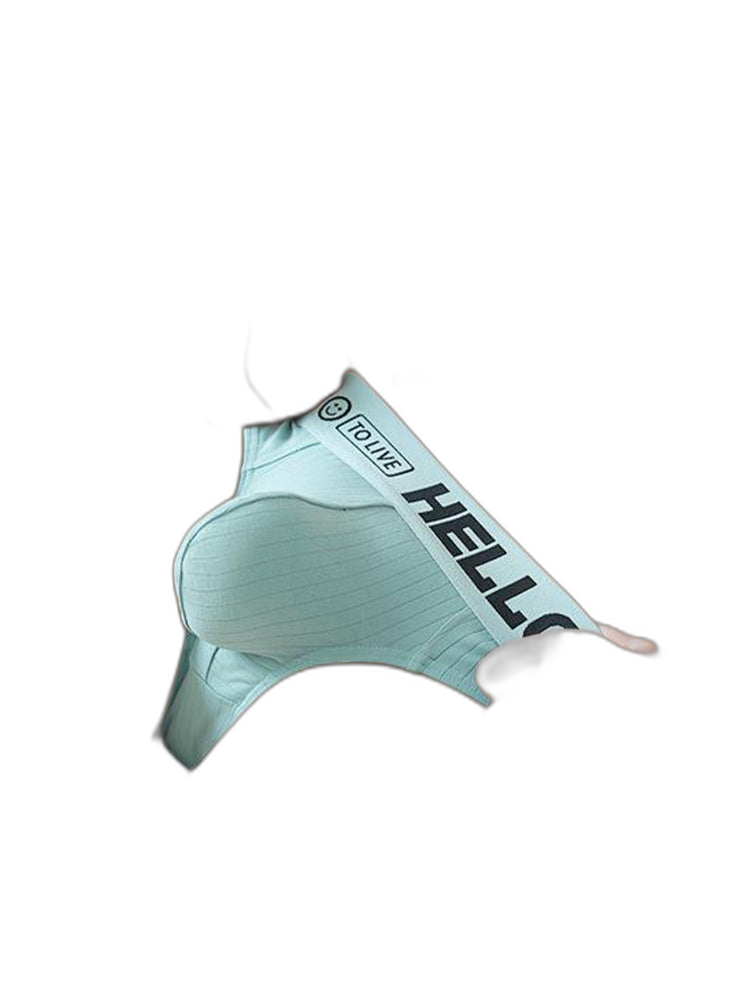 Men's Cotton Ribbed Breathable Briefs with 3D Pouch