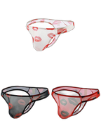 3 Pack Sexy Print Low-rise Thongs for Men