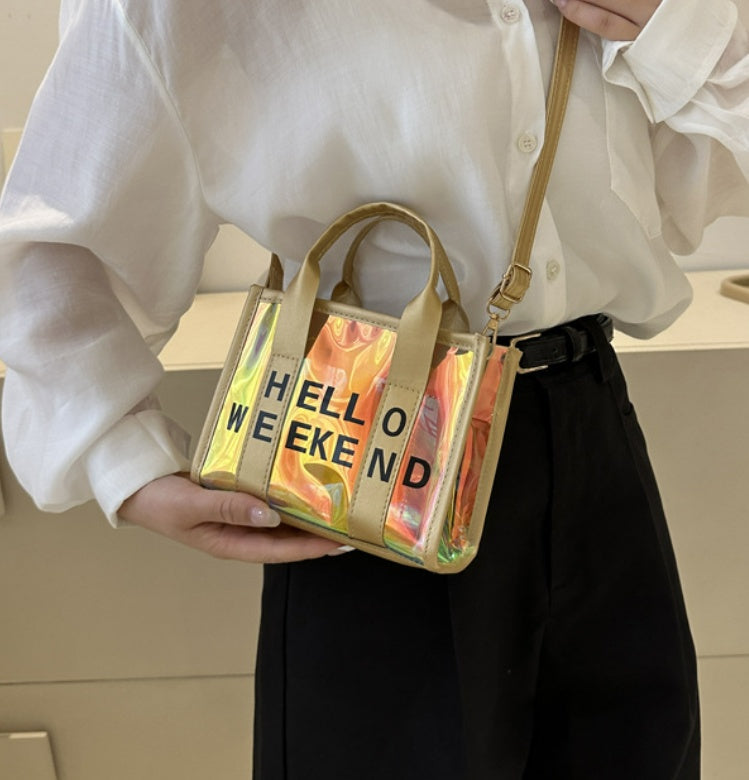 Letter Printing Large Capacity Fashion Laser Small Women's Handbag