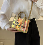 Letter Printing Large Capacity Fashion Laser Small Women's Handbag