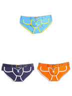 Zipper Belt Printed Cotton Pouch Briefs