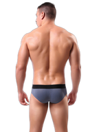 3 Pack Men's Striped U-Pouch Breathable Casual Briefs