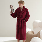 Couples' Flannel Bathrobes Extra-thick And Super-warm Loungewear