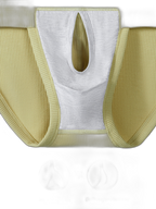 2 Pack Men's Waffle-Knit Cotton Separable Scrotum Support Briefs