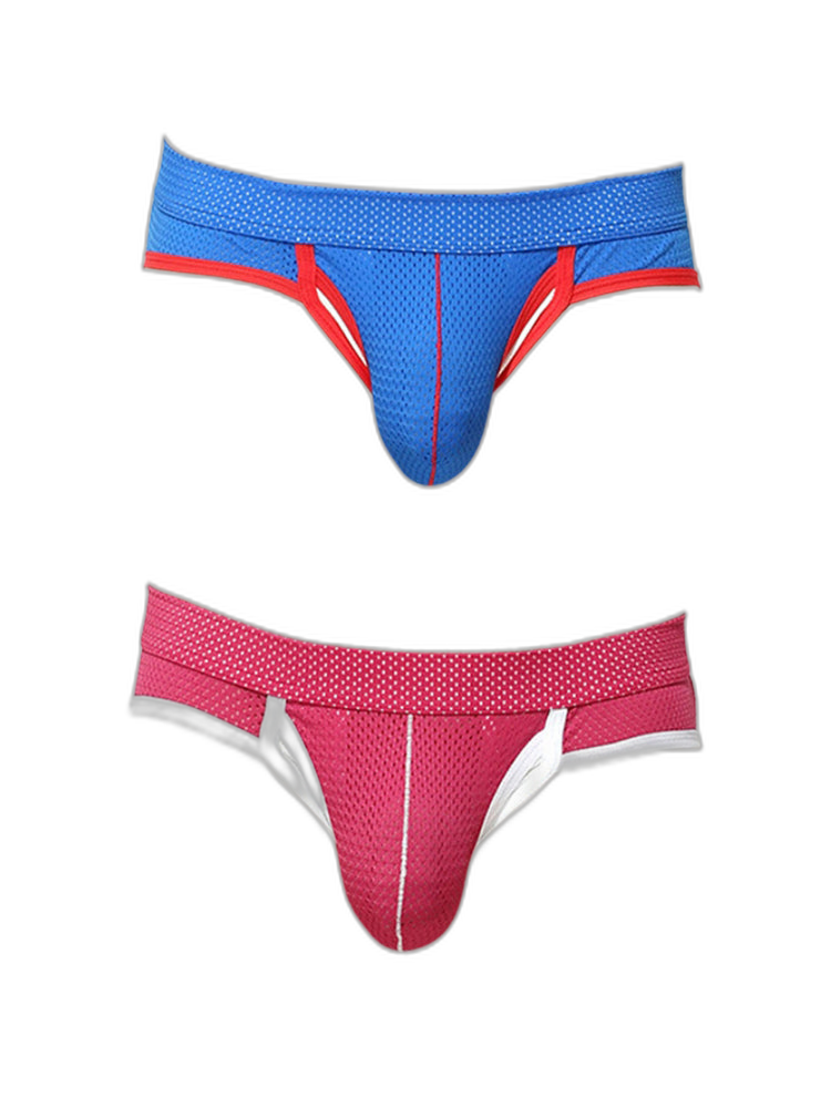 2 Pack Men's Breathable Side-Open Thin and Lightweight Supportive Fit Briefs