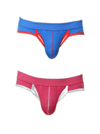 2 Pack Men's Breathable Side-Open Thin and Lightweight Supportive Fit Briefs