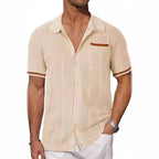Short-sleeved Shirt Pocket Hollow Breathable Cool Summer Men's Casual Jacket Cardigan