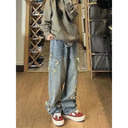 Trendy Cool Design Student Niche High Street Wide-leg Pants