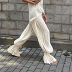 French-style Bubble-cuffed Elegant Casual Trousers