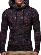 Turtleneck hooded sweater