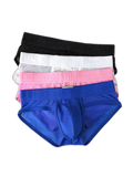 2 Pack Men's Low Rise Mesh Large Pouch U-convex Breathable Comfortable Briefs