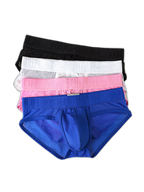2 Pack Men's Low Rise Mesh Large Pouch U-convex Breathable Comfortable Briefs