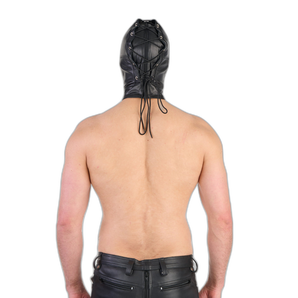 Prowler RED Leather Double Hood With Front Zipper Black