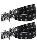 Retro Star Stud PU Leather Belt