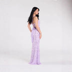 Fashionable Sexy Strapless Backless High-Slit Celebrity Dress
