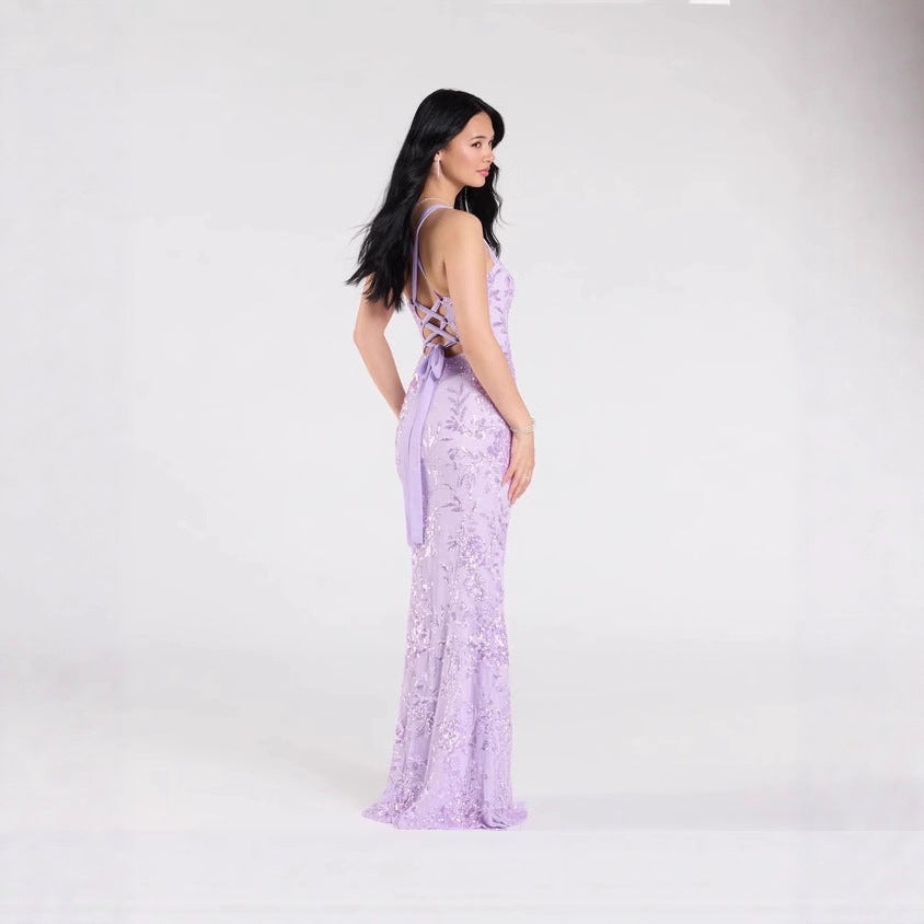 Fashionable Sexy Strapless Backless High-Slit Celebrity Dress