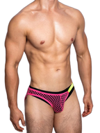 2 Pack Men's Low Waist Sexy Mesh Breathable Sports Transparent Briefs
