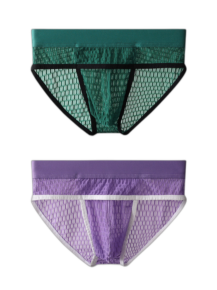 2 Pack Men's Lace Breathable Briefs