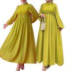 Solid-color Patchwork Fashionable And Elegant Women's Dress