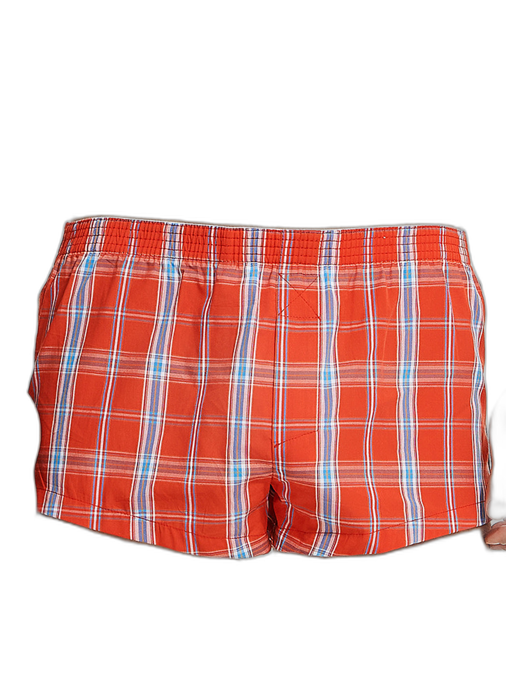 Men’s Vent Classic Plaid Cotton Boxers With Fly