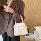 Fashionable And Simple Litchi Pattern Box-shaped Handbag