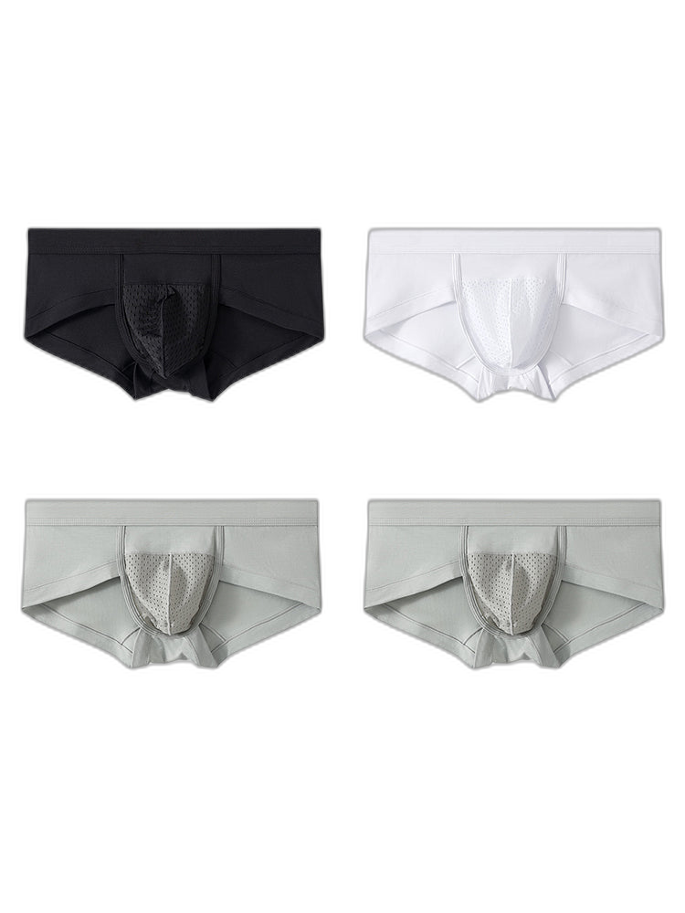 4 Pack Men’s U Convex Mesh Pouch Briefs