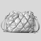 Women's PU Rhombus Stitching Handbag