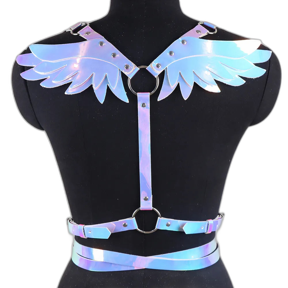 Holo Gothic Angelic Wings Harness