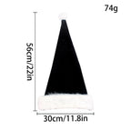 Black Christmas Hat Halloween Plush Hat Thickened Plus-sized Christmas Hat